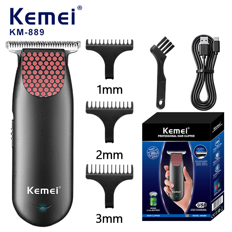 Men'S Grooming Electric Trimmer - Kemei 889 プロフェッショナルポケットコードレスバリカンコンパクトミニ電気ひげヘアトリマー小型ポータブルグルーミングキット男性用