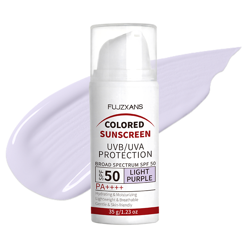 Face Moisturizer Spf - ライトパープルティント日焼け止めSPF50フェイスBBクリームファンデーション - ガラス肌効果 防水＆汗に強い 高いUVA/UVBカット