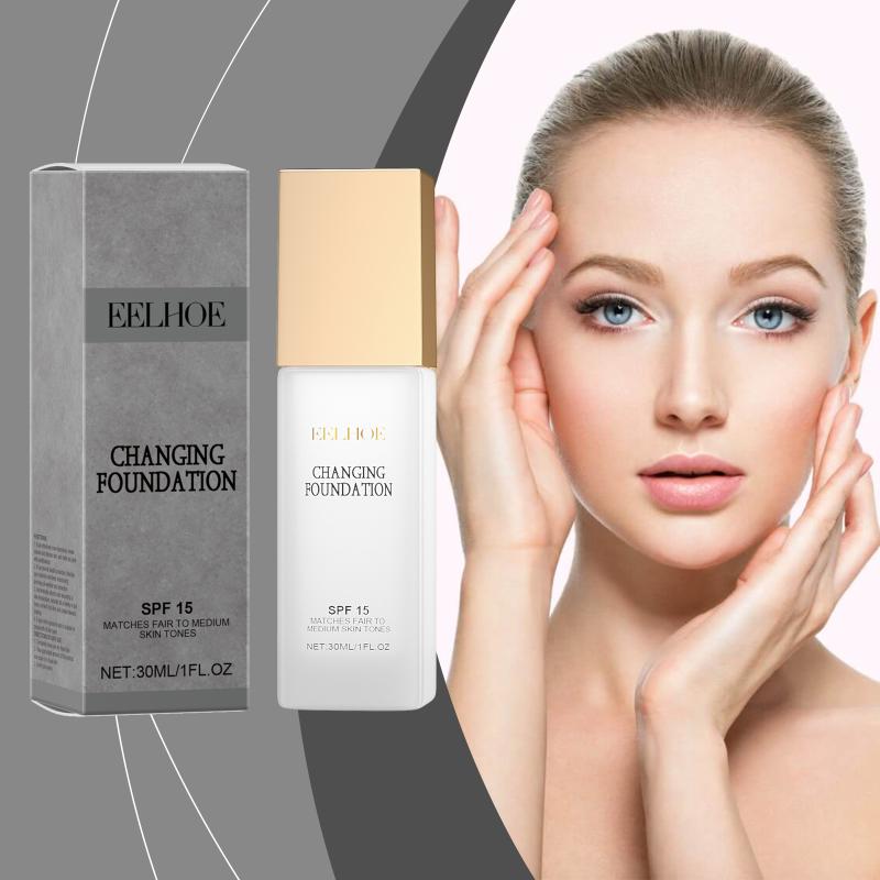 Face Moisturizer Spf - EELHOEカラーチェンジファンデーション SPF15 オイルコントロール 防水・耐汗 マット保湿 フェイスメイク