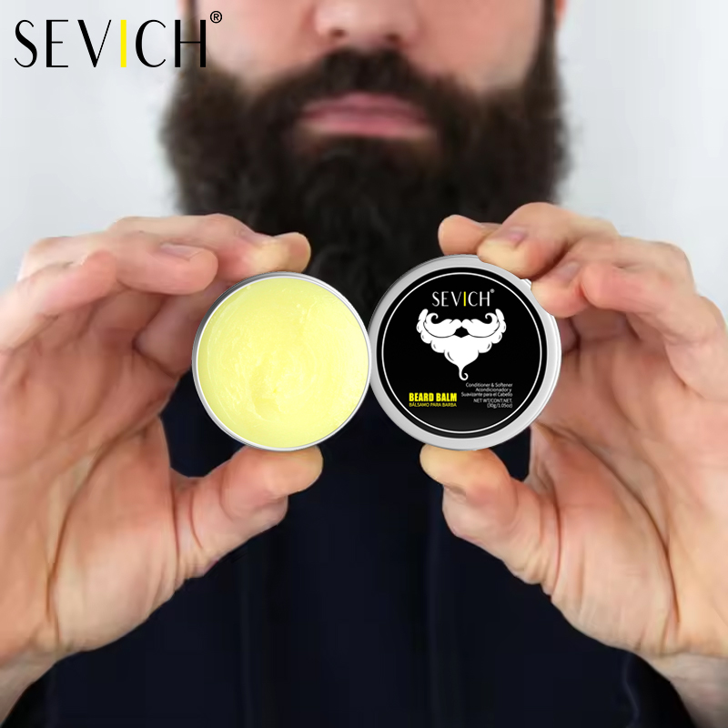 Beard Oil Growth - SEVICH ナチュラルビアードバームワックス男性用保湿スムージングひげスタイリングクリームひげ成長オイルプロフェッショナルひげケア