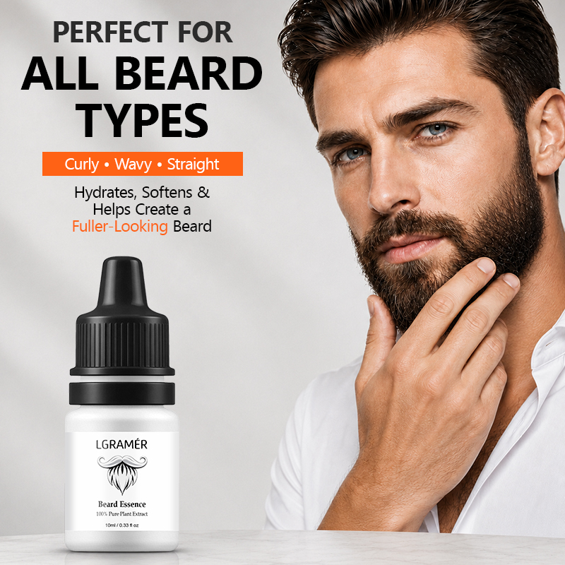 Beard Oil Growth - 男性用ひげ成長血清 顔の毛包に栄養を与える ひげの脱落を軽減する ひげを長くして強化する 自然なひげケアを実現する