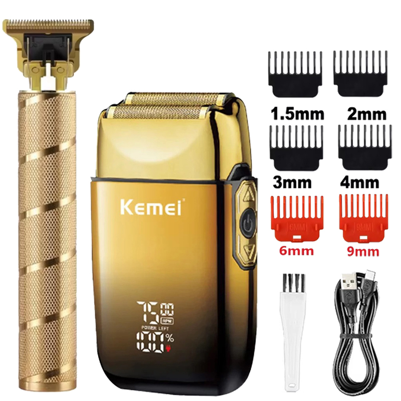 Men'S Grooming Electric Trimmer - Kemei KM-TX10 T9 ヘアトリマー 電気シェーバー フォイルシェーバー