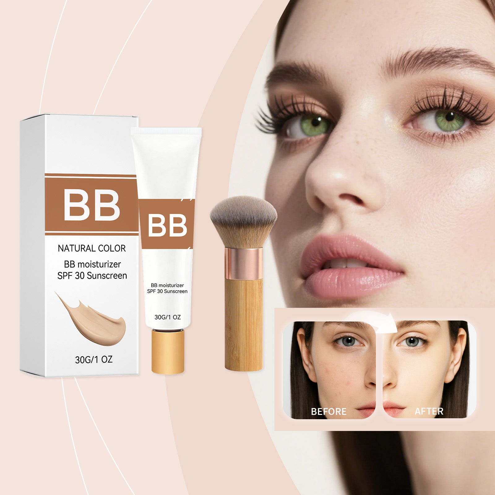 SPF30配合の色付き保湿BBクリーム、ヒアルロン酸配合で肌 - Face Moisturizer Spf のレビューと価格