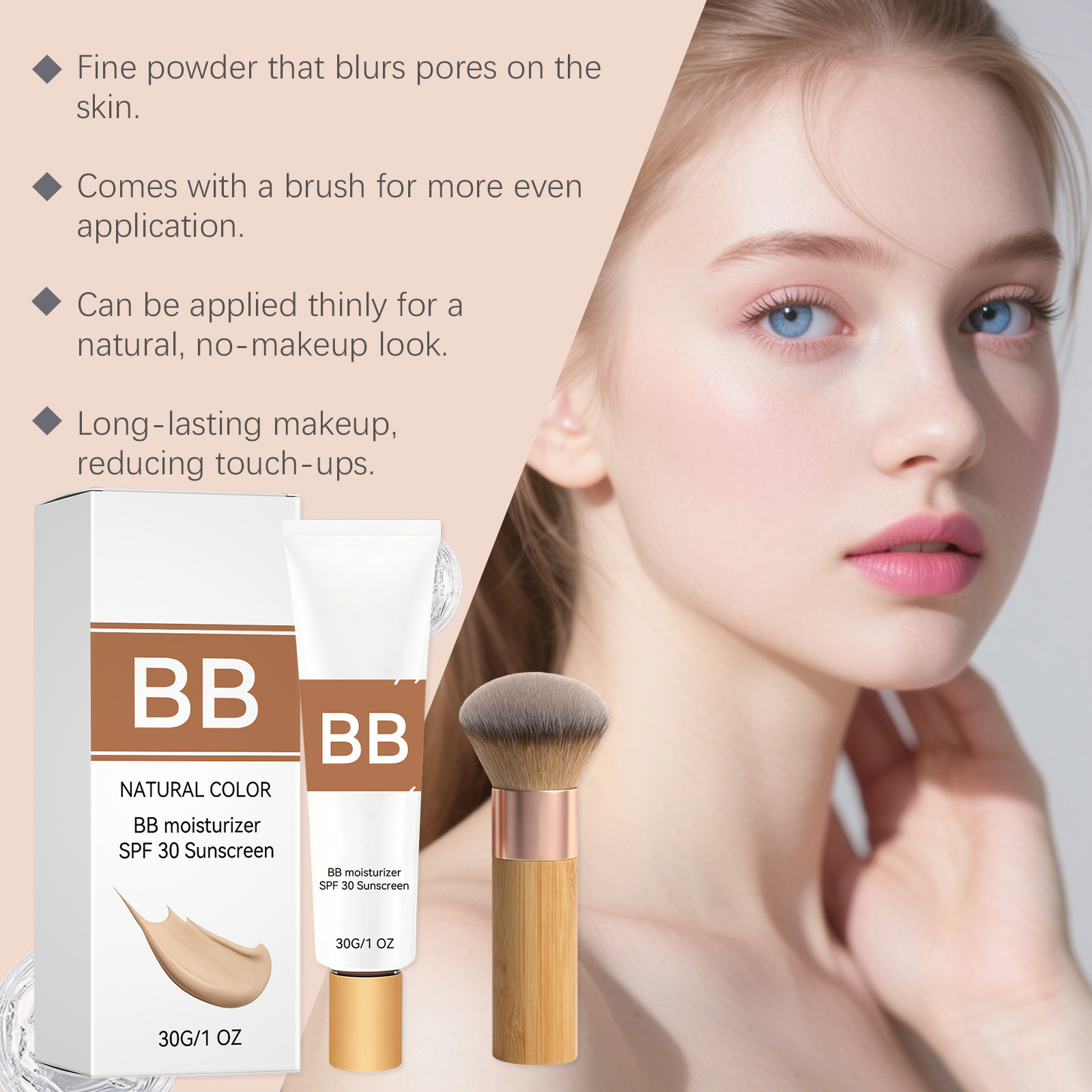 SPF30配合の色付き保湿BBクリーム、ヒアルロン酸配合で肌 - Face Moisturizer Spf のレビューと価格
