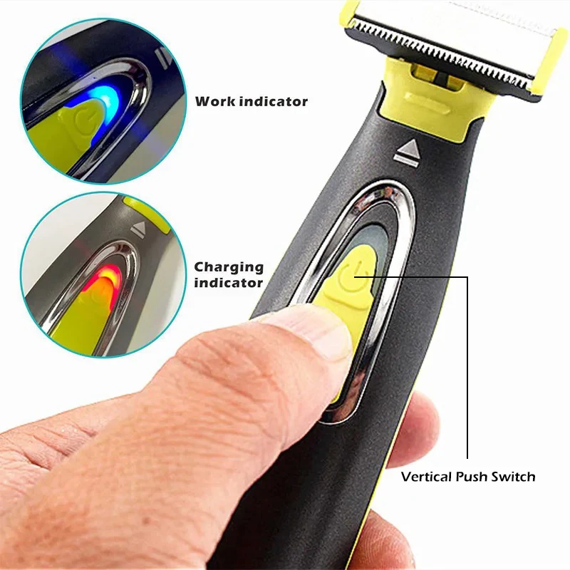 ポータブル USB 充電電気シェーバー T 字型刃全身洗える - Men Grooming Full Body のレビューと価格