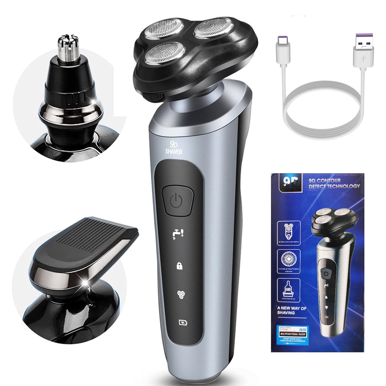 ニューマン 電動シェーバー USB充電式 3-in-1 フェ - Men Grooming Full Body のレビューと価格