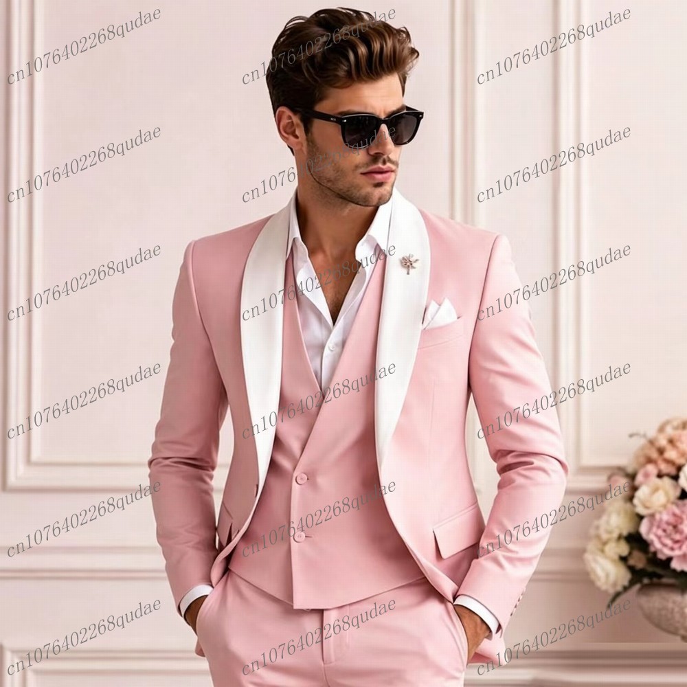 ホワイトカラー ピンク フォーマル メンズ スーツ ウェディ - Men'S Groom のレビューと価格