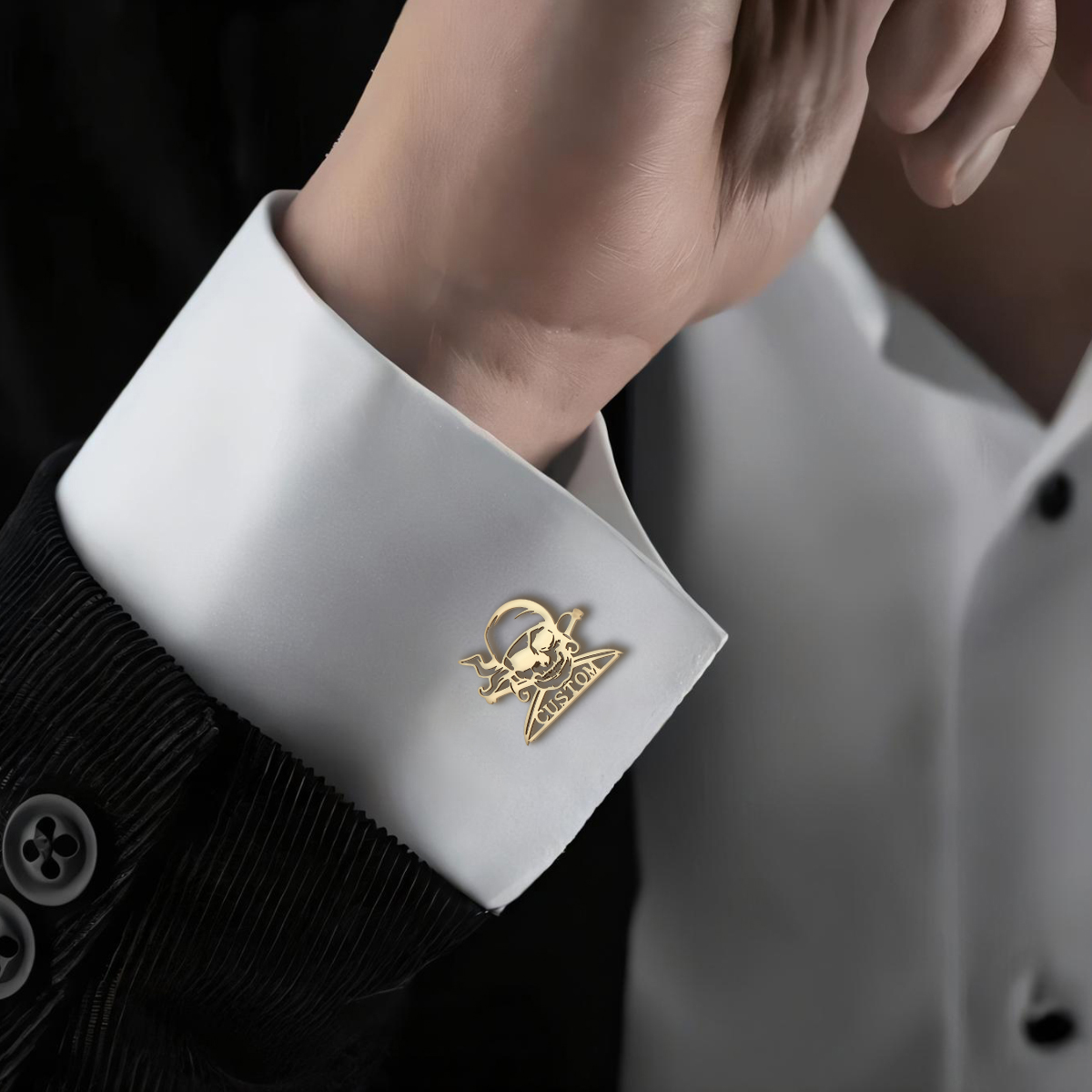 Cxwind カスタム名カフスステンレス鋼メンズ手紙ボタンシ - Men'S Groom のレビューと価格