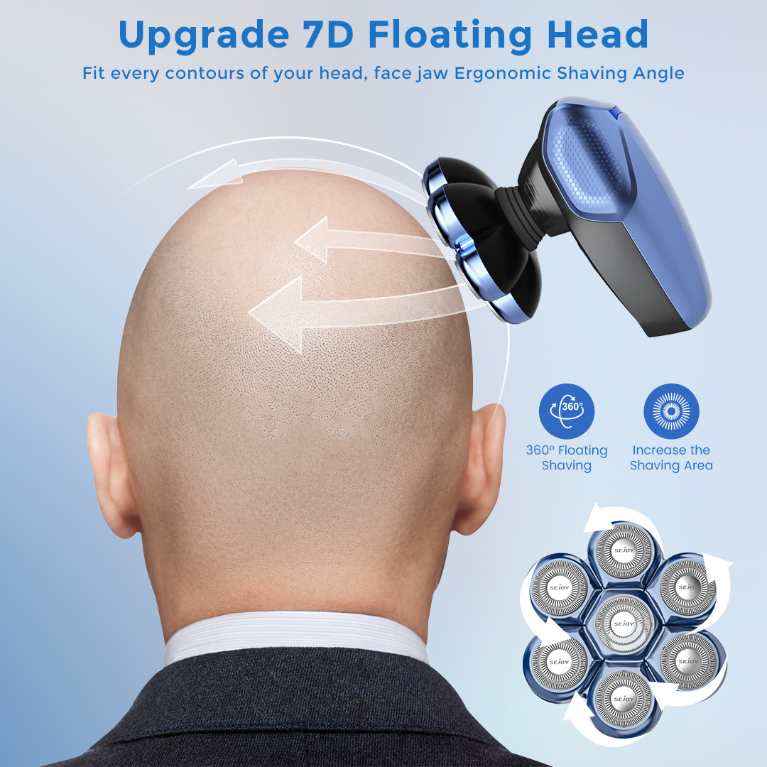 セジョイ 6-in-1 7D ヘッドシェーバー、ハゲ男性用電 - Men Grooming Full Body のレビューと価格