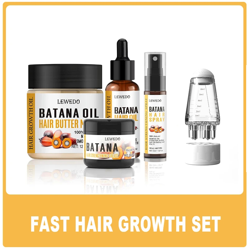 LEWEDOバタナオイル育毛キット アフリカ産急速育毛バタナ - Beard Oil Growth のレビューと価格