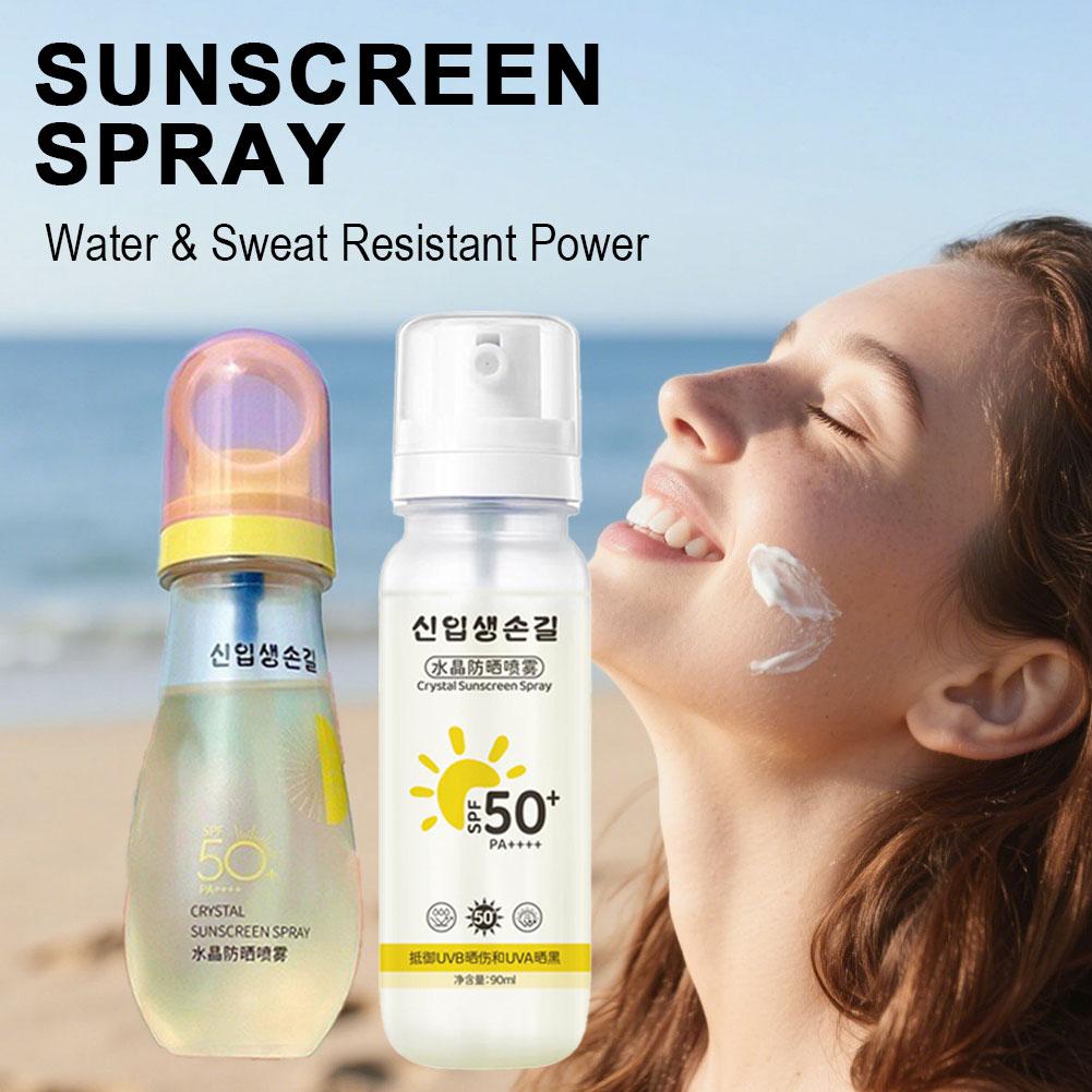 韓国製SPF50+日焼け止めスプレー 軽量マルチ効果 油分コ - Face Moisturizer Spf のレビューと価格