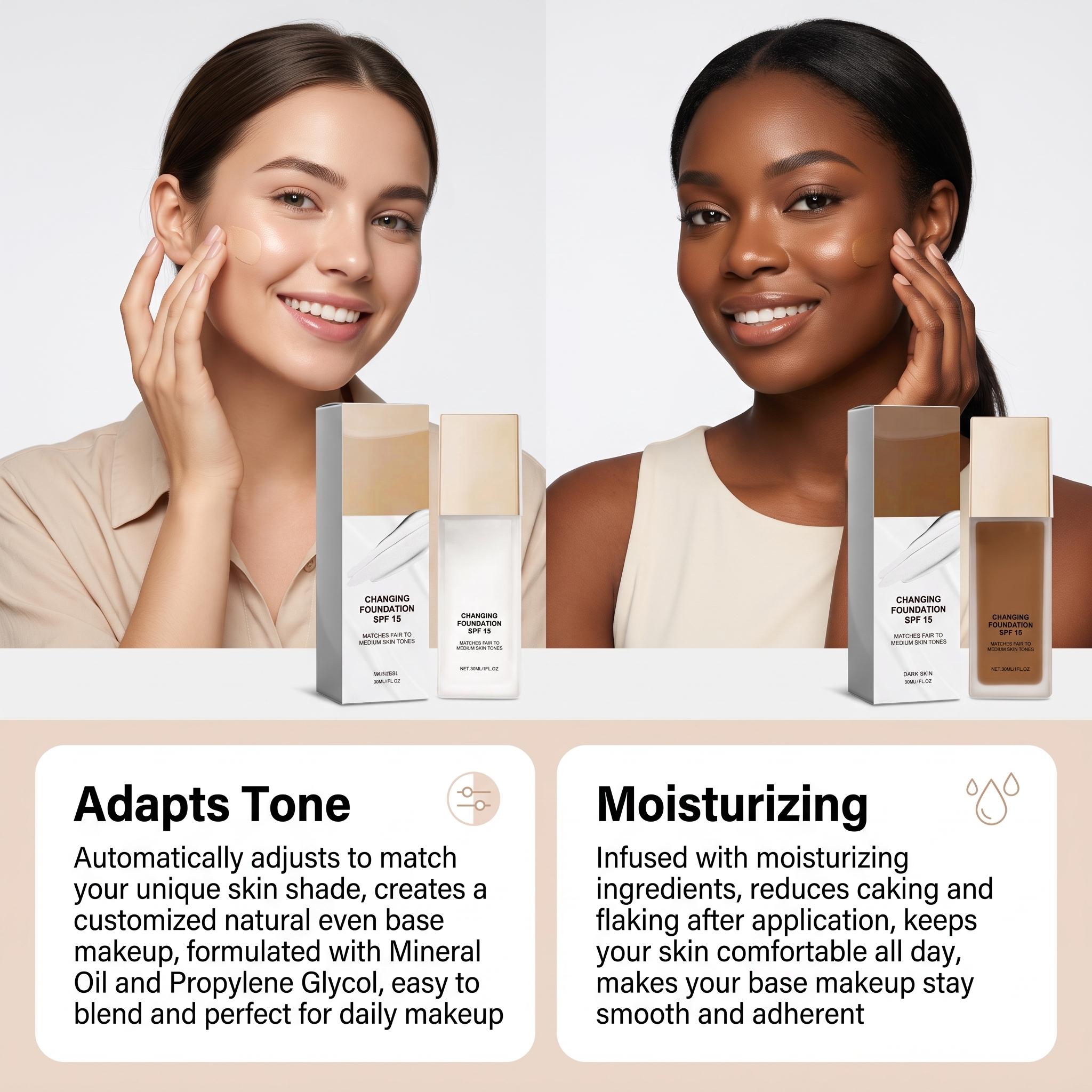 保湿カラーチェンジファンデーション SPF15 長時間持続  - Face Moisturizer Spf のレビューと価格