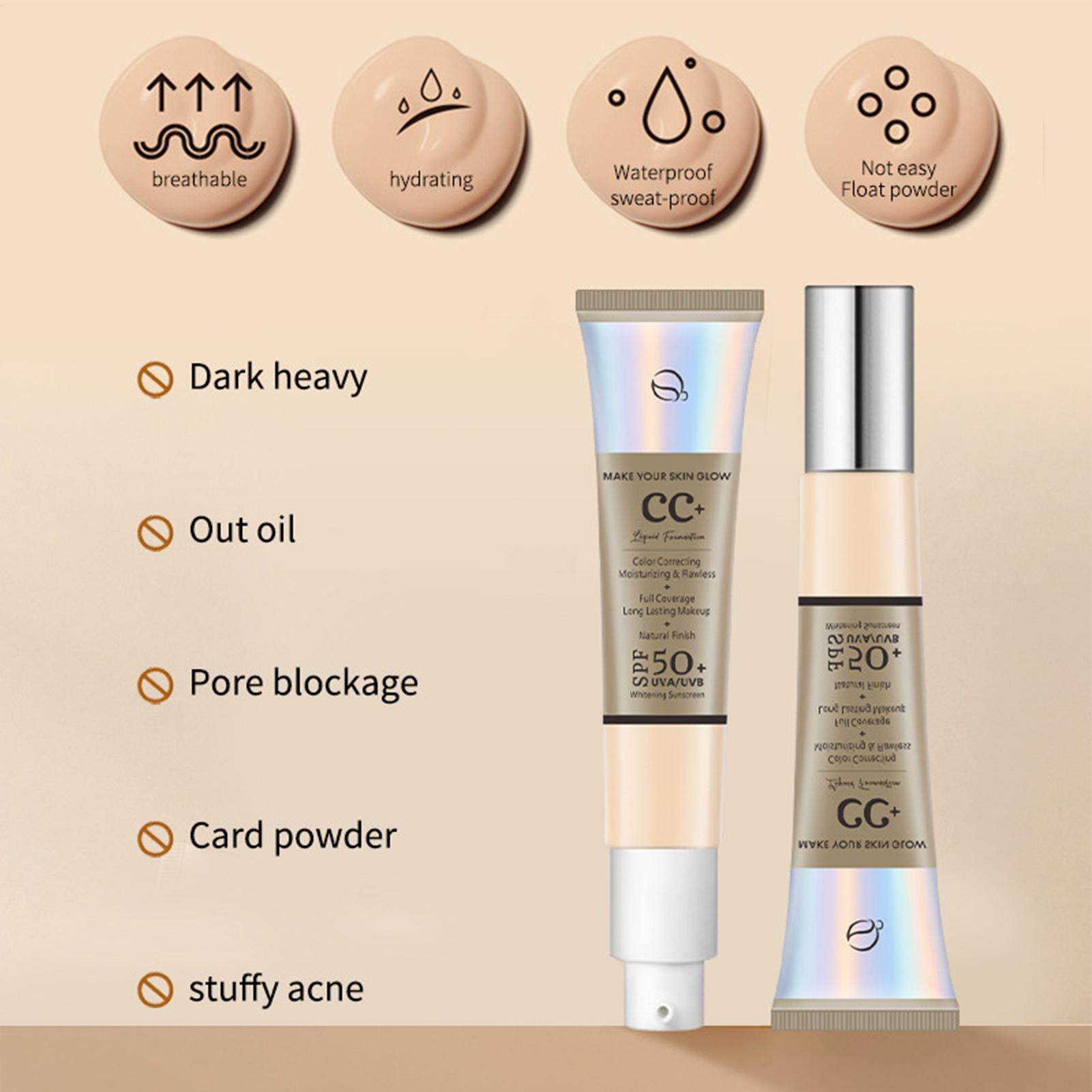 CCクリームファンデーション SPF50 日焼け止めファンデ - Face Moisturizer Spf のレビューと価格