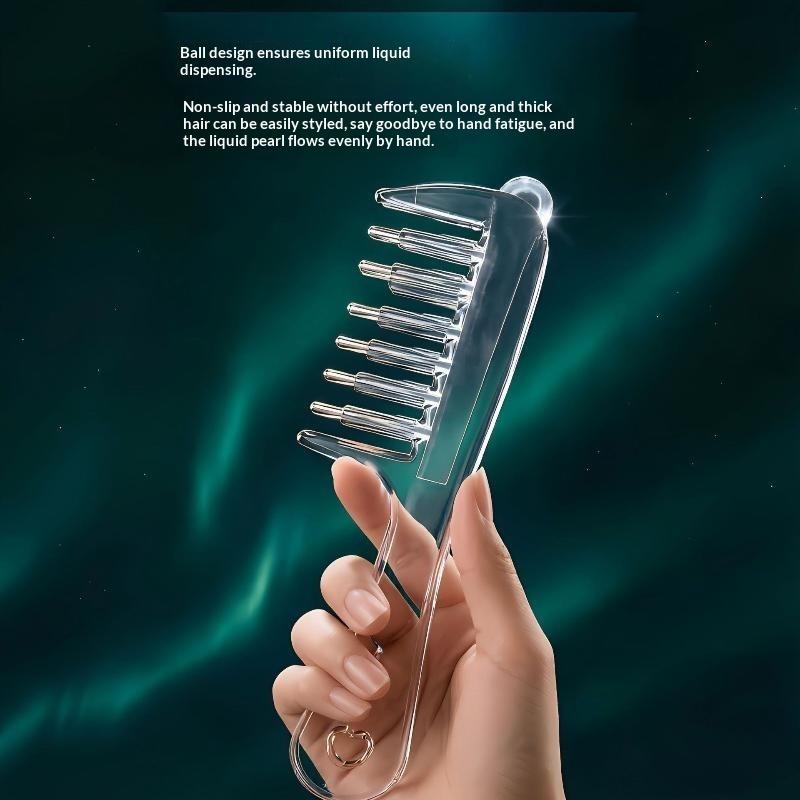 クリアエッセンシャルオイルアプリケーター付きマッサージコーム - Beard Oil Growth のレビューと価格